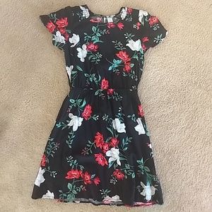 Floral black dress